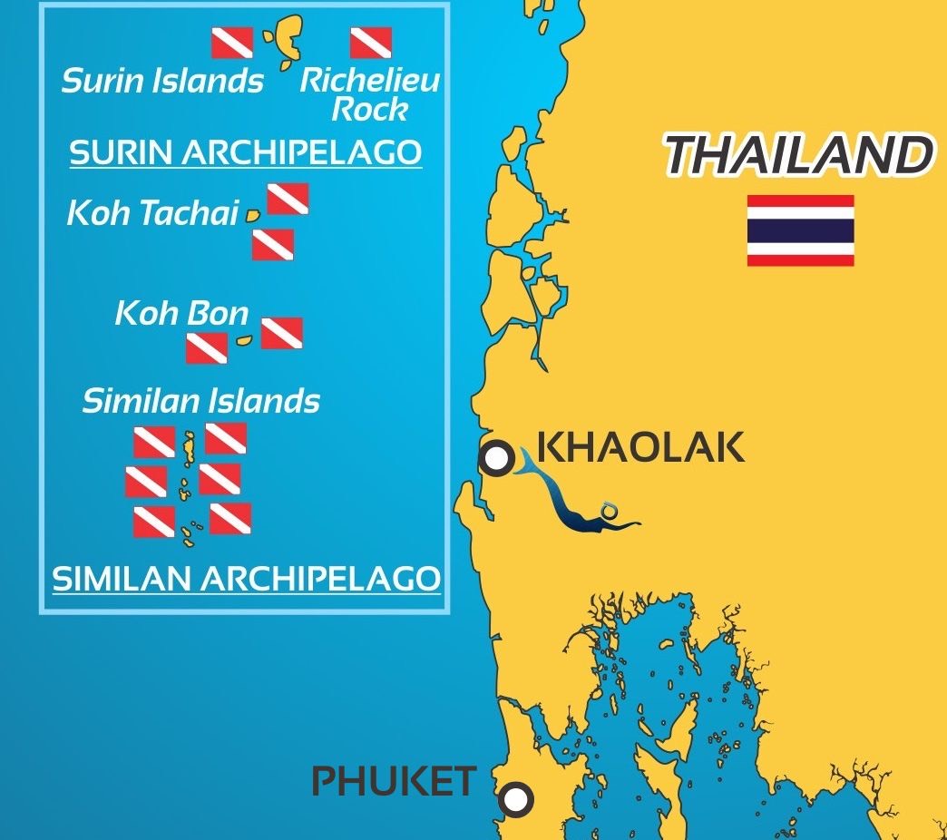 Map: Similan, Surin