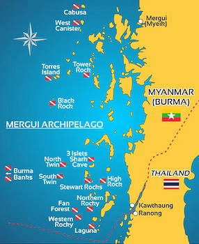 Carte : Archipel des Mergui