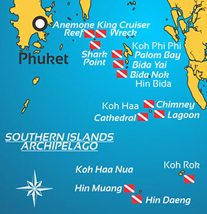Carte : Îles du Sud